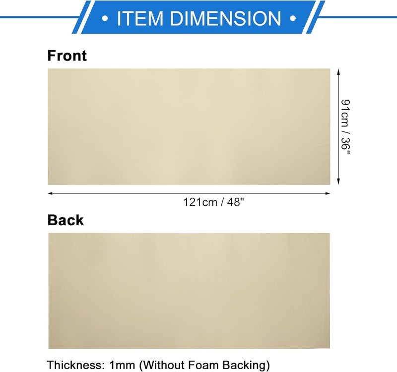 VekAuto قماش رأس السيارة القابل للتنفس من الشبك 36" طول × 48" عرض لتجديد السقف DIY لسيارة شاحنة RV SUV سيارات قماش شبكي قابل للتنفس بيج - Image 4